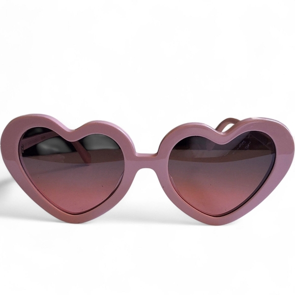 Lele Sadoughi Heart Sunglasses Pink Blush Oversized Gradient Lenses NWOT - Picture 9 of 16